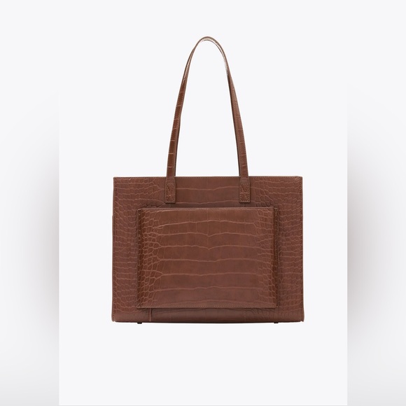 Beis Work Tote Laptop Travel Bag | Maple Croc - Picture 4 of 5